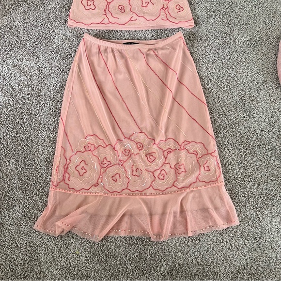 {BCBG} Beaded Shirt and Skirt Matching Set - Picture 10 of 16